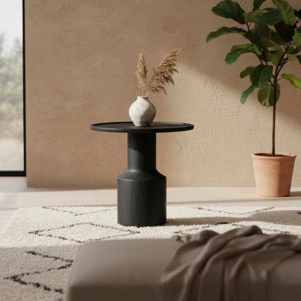 Bijzettafel Nero Midnight / Raw Materials