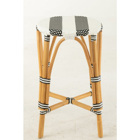 Barkruk Live Rotan Naturel/Zwart (Set van 2) / J-Line