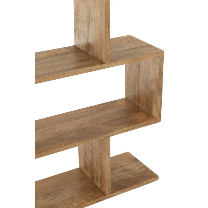 Boekenkast Verticaal Latten – Mango Hout Naturel / J-Line