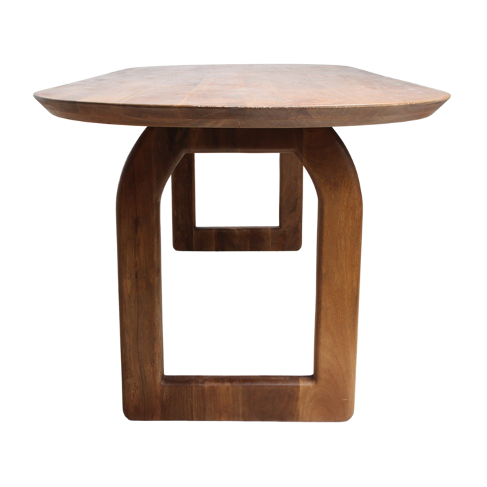 Eettafel Bullnose Open Base Bruin 180 cm / Raw Materials