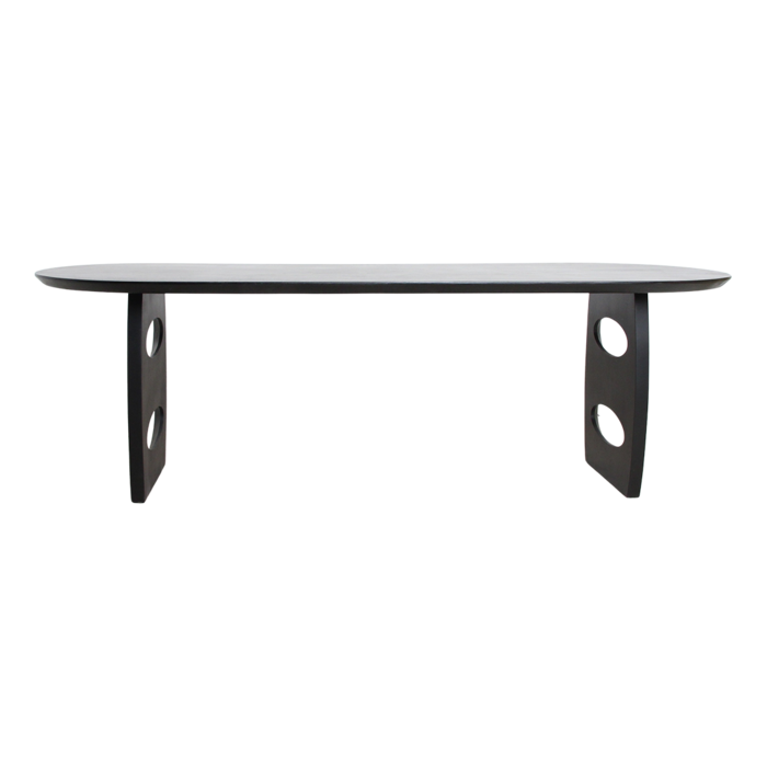 Eettafel Bullnose Teardrop Zwart 240 cm / Raw Materials