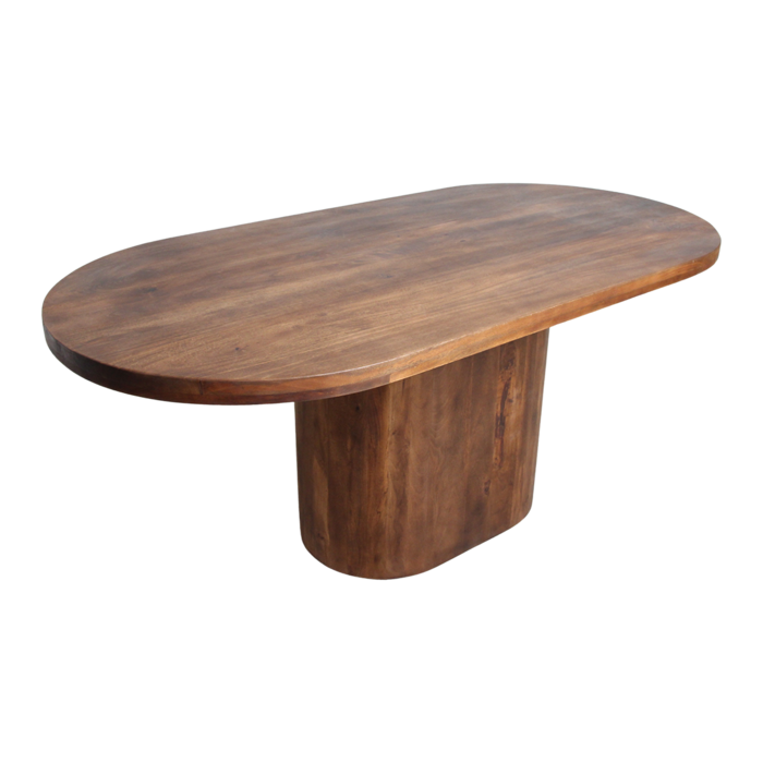 Eettafel Bullnose Oblong Mangohout Bruin 180 cm / Raw Materials