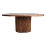 Eettafel Bullnose Oblong Mangohout Bruin 180 cm / Raw Materials