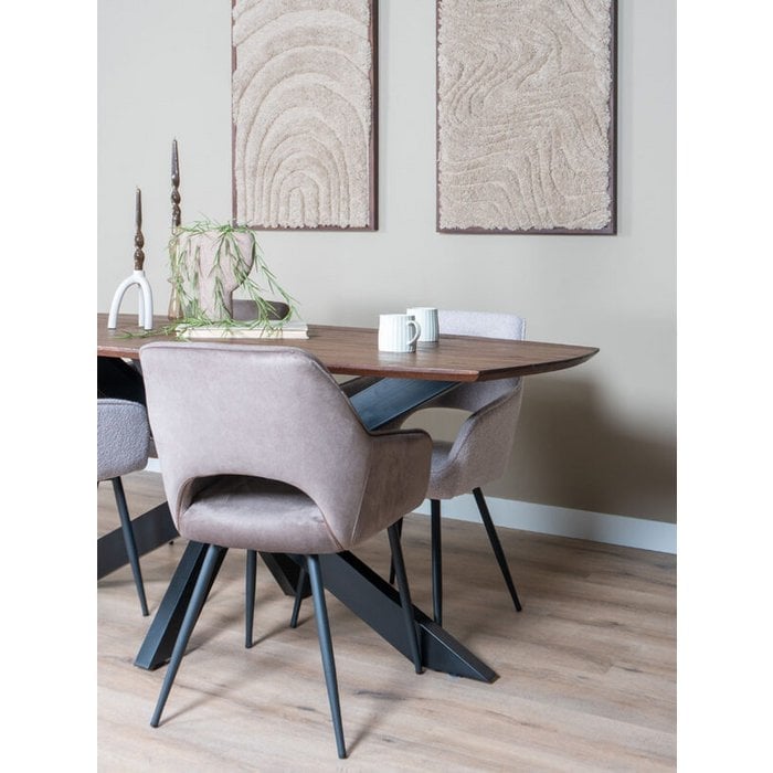 Eettafel Felix Espresso Mangohout (220 x 100 cm) / Home67