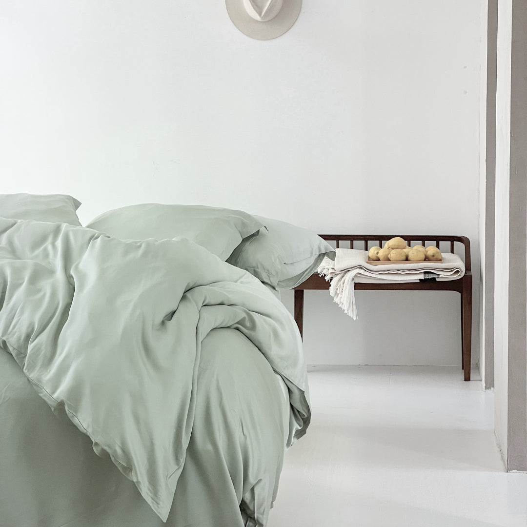 Dekbedovertrek Satijn Grijsgroen (240×220) / Coco & Cici