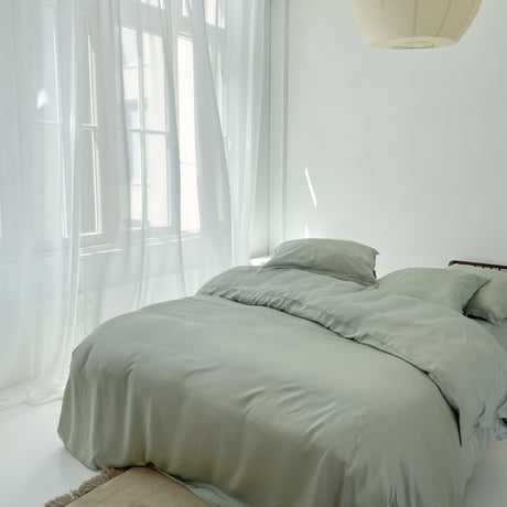 Dekbedovertrek Satijn Grijsgroen (240×220) / Coco & Cici