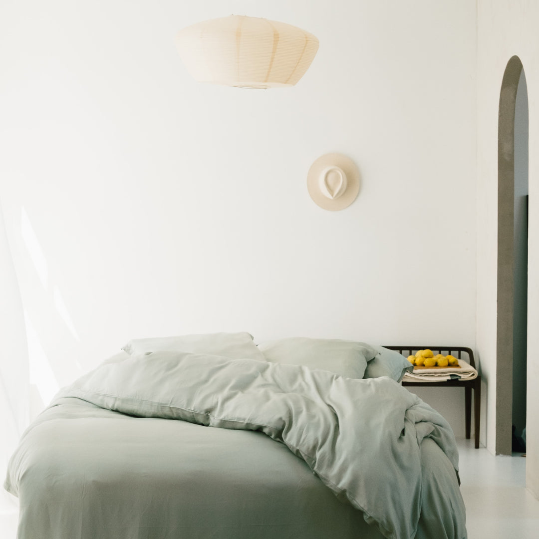 Dekbedovertrek Satijn Grijsgroen (240×220) / Coco & Cici