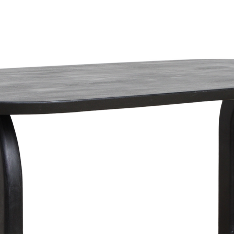 Eettafel Bullnose Closed Base Zwart 180 cm / Raw Materials