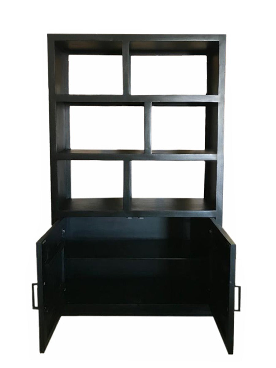 Jaxx Vakkenkast Zwart 120cm / Livingfurn