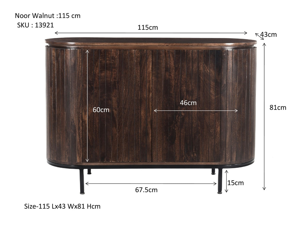 Noor Dressoir - Walnut 115 cm / Livingfurn