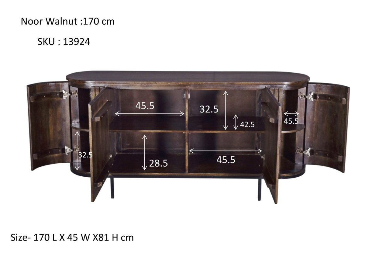 Noor Dressoir - Walnut 170 cm / Livingfurn