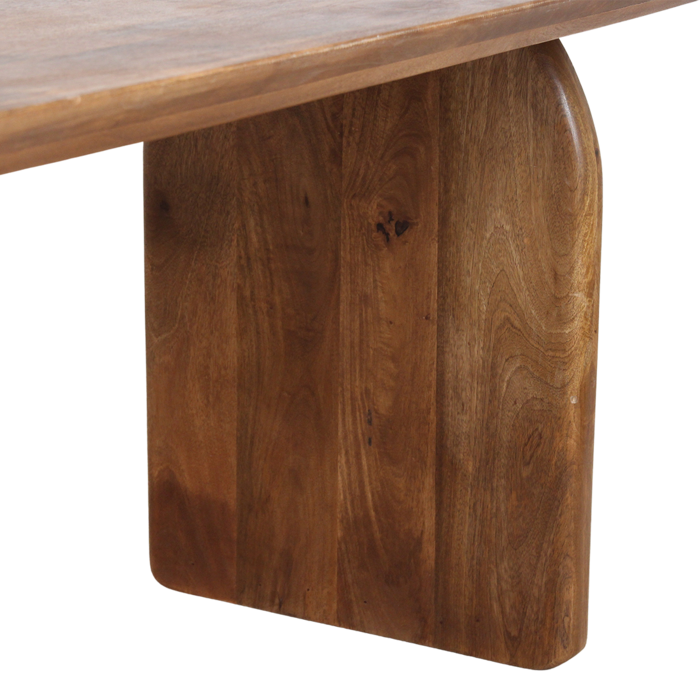 Eettafel Bullnose Mix Base Bruin 200 cm / Raw Materials