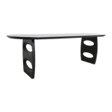 Eettafel Bullnose Teardrop Zwart 200 cm / Raw Materials