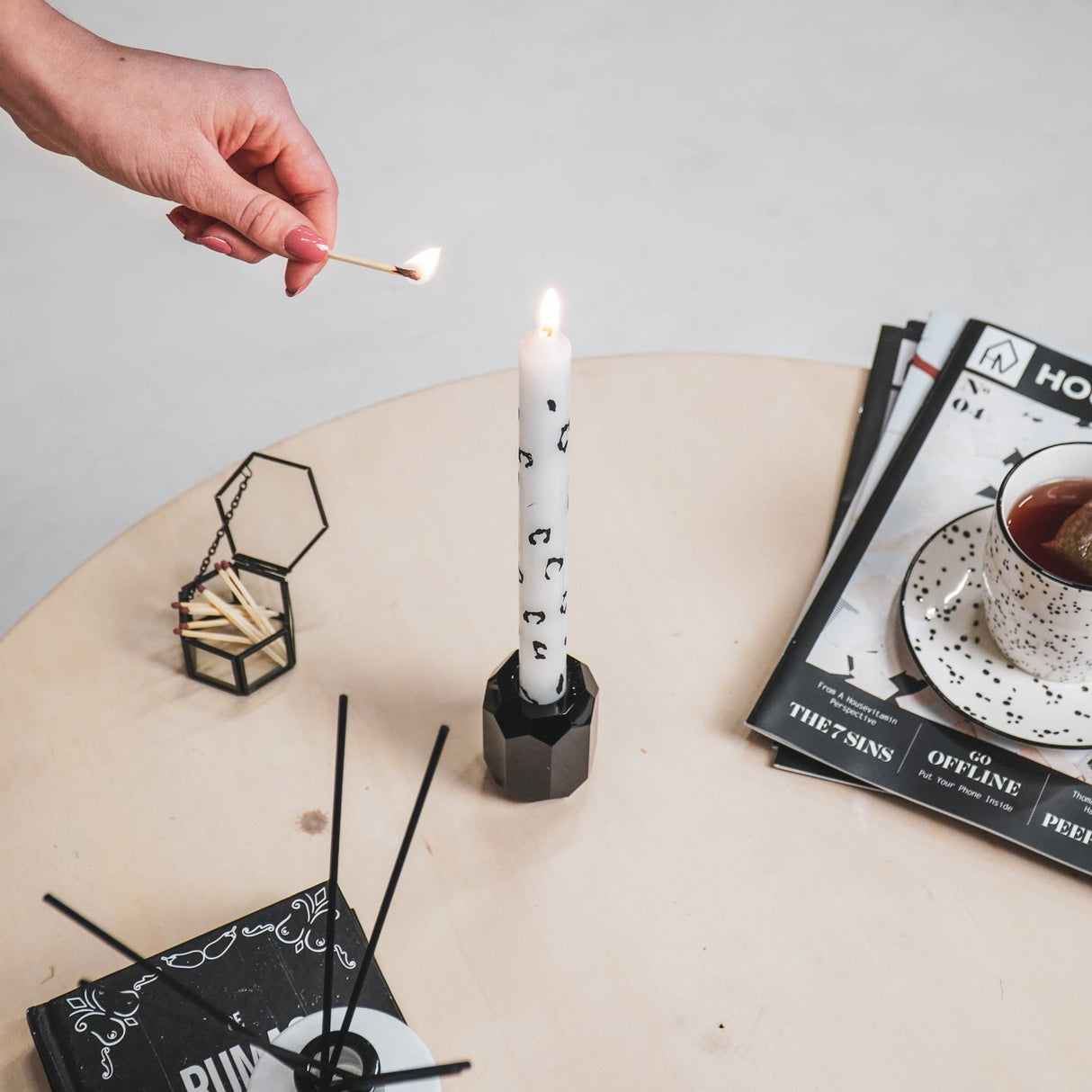 Panter Kaarsen Wit (Set van 3) / Housevitamin