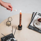 Panter Kaarsen Bruin (Set van 3) / Housevitamin