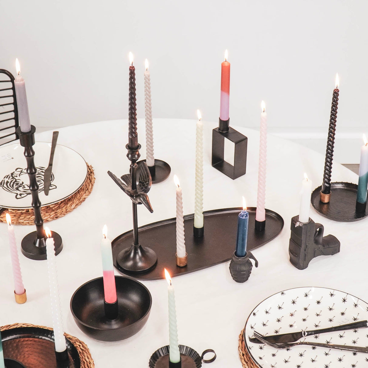 Gedraaide Kaarsen Wit (Set van 4) / Housevitamin