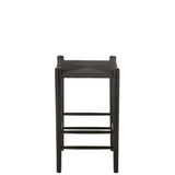 Barstoel Orientaal Essenhout & Touw Zwart ( Set van 2 ) / J-Line