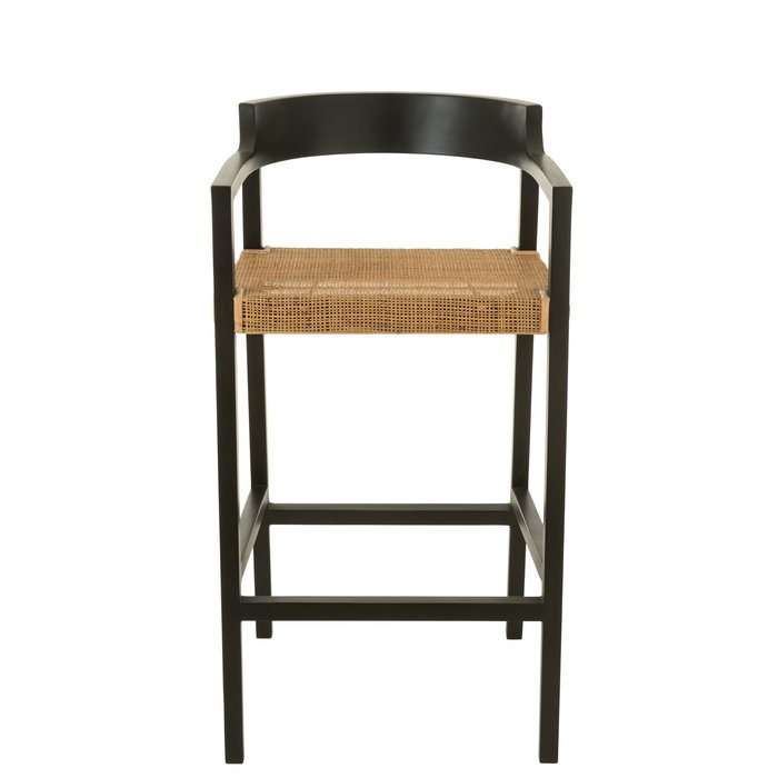 Barstoel Emma Teak Zwart Bruin / J-Line
