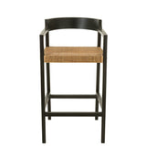 Barstoel Emma Teak Zwart Bruin / J-Line