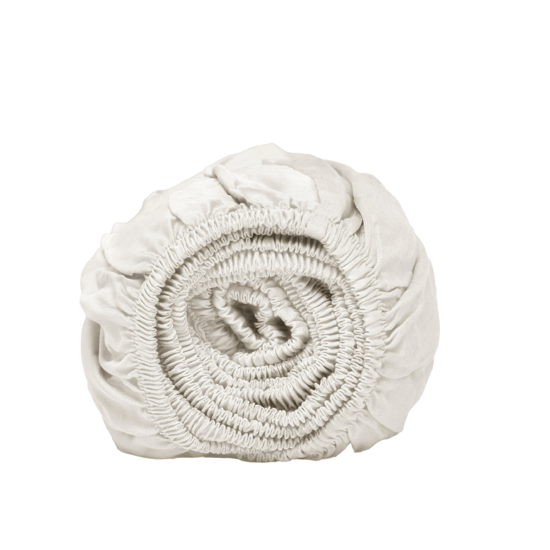 Hoeslaken Satijn Off White (140×200×30) / Coco & Cici