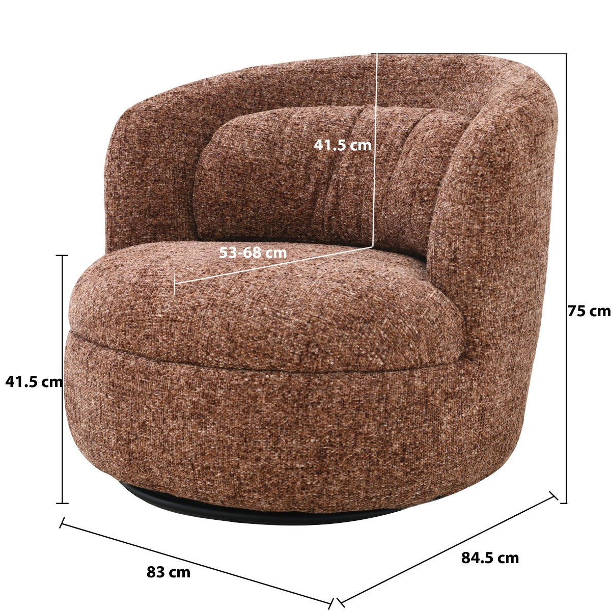 Britt Draaifauteuil – Bordeaux / Livingfurn