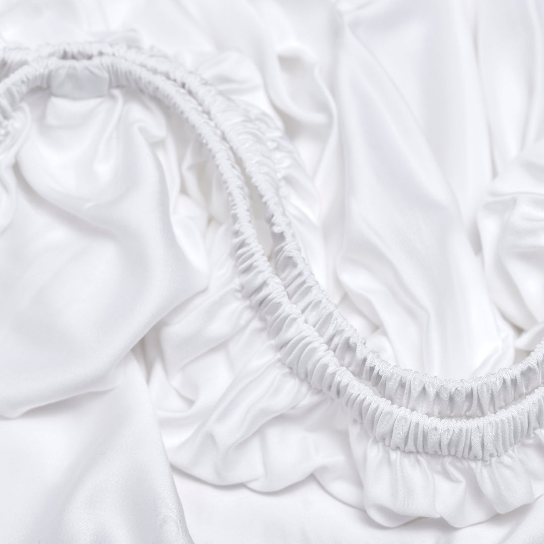 Hoeslaken Satijn - Wit (200×200×15) / Coco & Cici