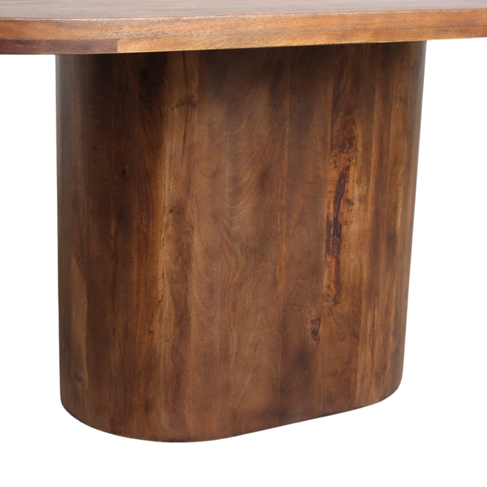 Eettafel Bullnose Oblong Mangohout Bruin 180 cm / Raw Materials