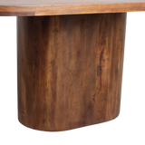 Eettafel Bullnose Oblong Mangohout Bruin 180 cm / Raw Materials
