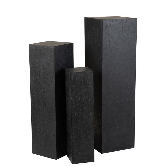 Zuil Rechthoek Hoog Klei Zwart Large / J-Line