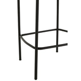 Barstoel Bouclé Wit/Zwart (Set van 2) / J-LINE