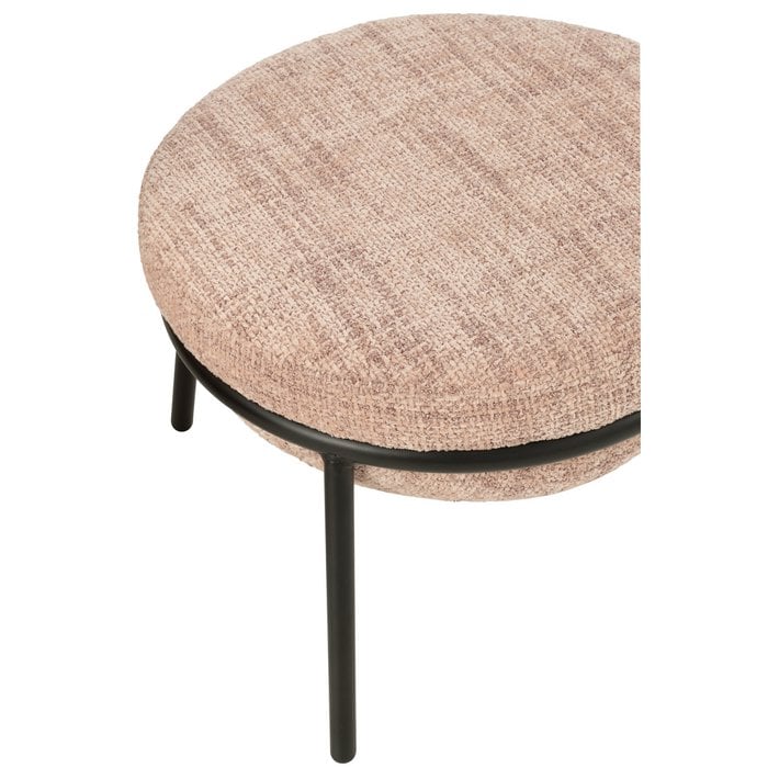 Loungestoel + Poef – Lichtroze & Zwart / J-Line