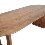 Eettafel Bullnose Mix Base Bruin 200 cm / Raw Materials
