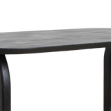 Eettafel Bullnose Open Base Zwart 180 cm / Raw Materials