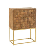 Kast Nino – Mangohout & Goud Metaal / J-Line