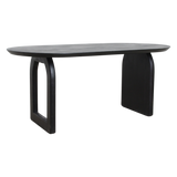 Eettafel Bullnose Mix Base Zwart 240 cm / Raw Materials