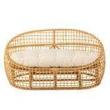Sofa Lise met Kussen (Naturel/Wit) – J-LINE