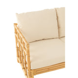 Sofa Elise met Kussen (Naturel/Wit) – J-LINE