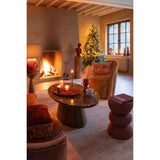 Salontafel Ovaal Marmer & Mangohout Bruin / J-Line