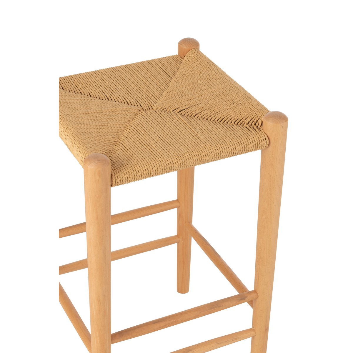 Barstoel Orientaal Essenhout & Touw Naturel ( Set van 2 ) / J-Line