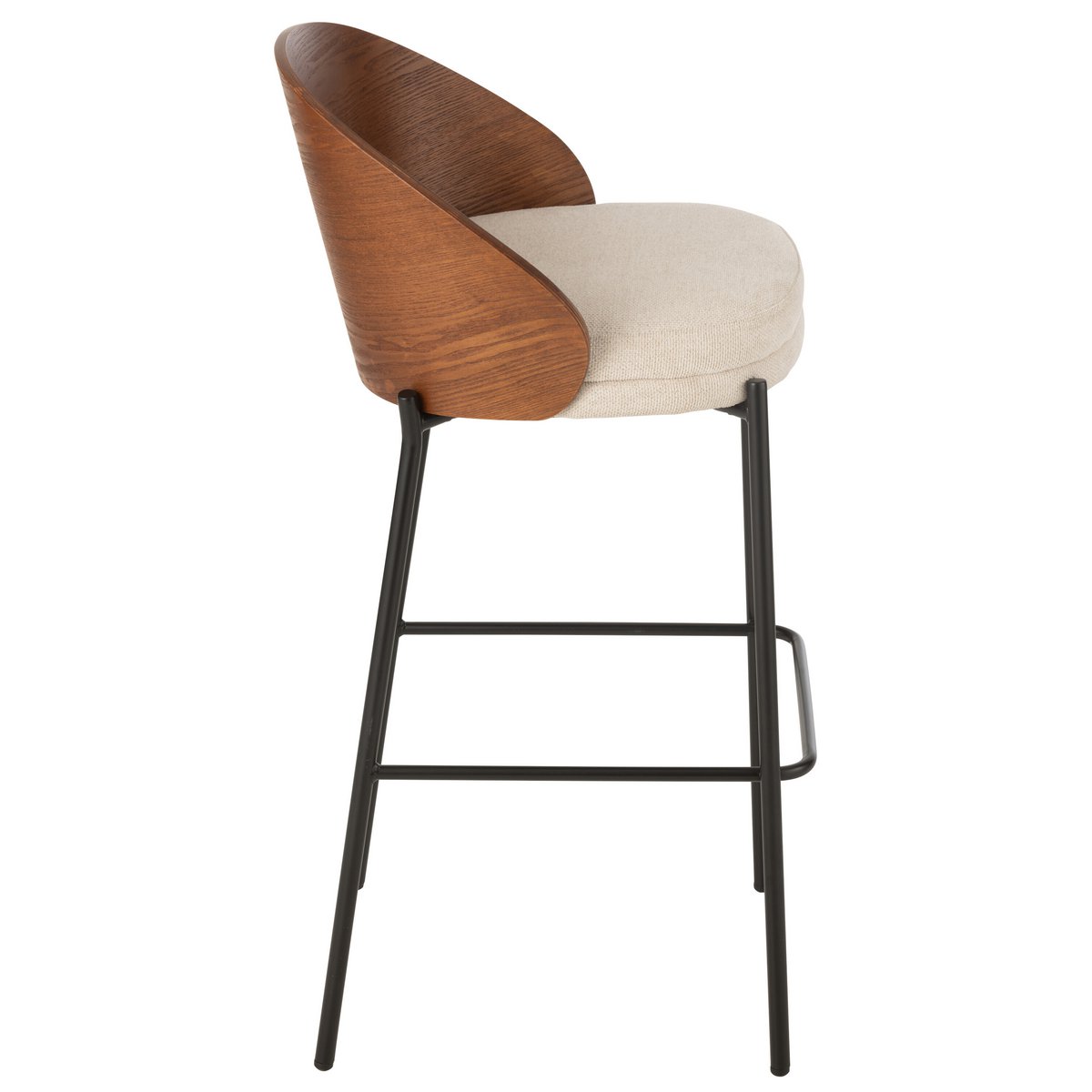 Barstoel Lone Bruin/Beige (Set van 2) / J-Line