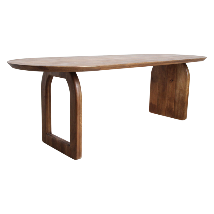 Eettafel Bullnose Mix Base Bruin 200 cm / Raw Materials