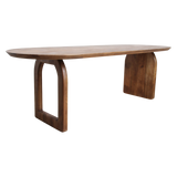 Eettafel Bullnose Mix Base Bruin 200 cm / Raw Materials