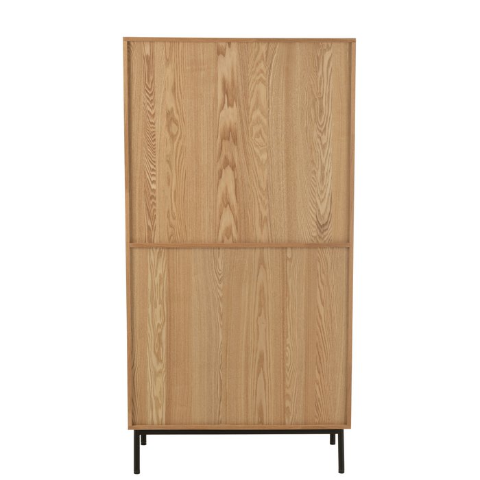 Kast Vakken – Naturel/Zwart MDF & Metaal / J-Line