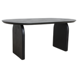 Eettafel Bullnose Closed Base Zwart 240 cm / Raw Materials