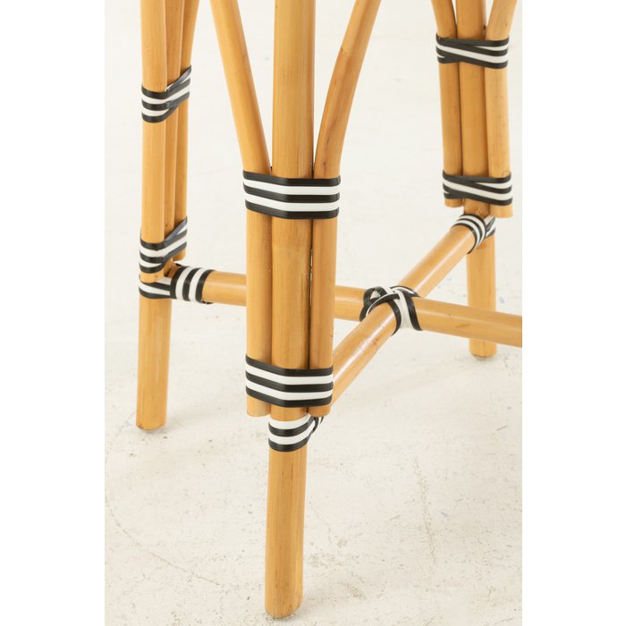 Barkruk Live Rotan Naturel/Zwart (Set van 2) / J-Line