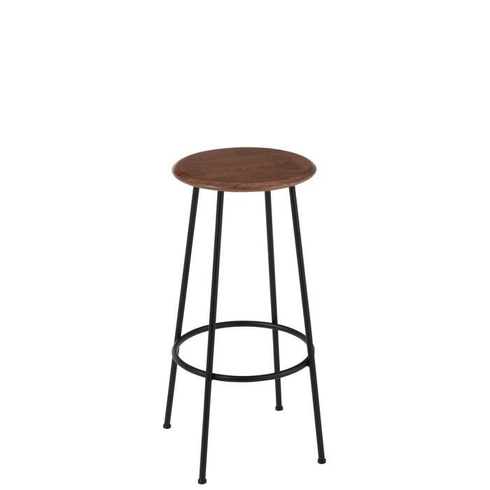 Barstoel Neo Naturel/Zwart (Set van 2) / J-LINE