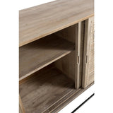 Kast Geweven Riet – 3 Schuifdeuren / J-Line