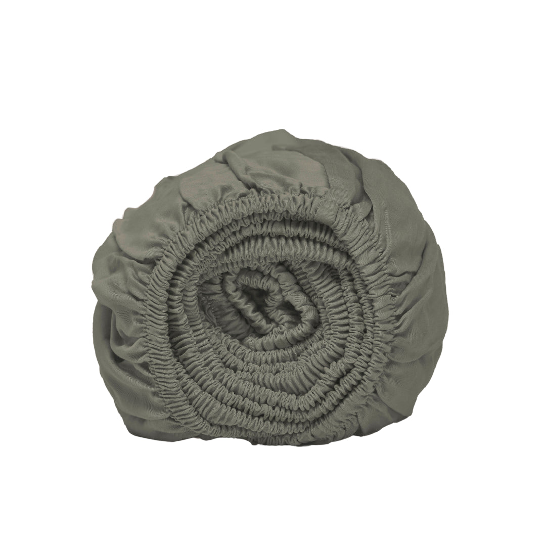 Hoeslaken Bamboe Olijfgroen (180×200×10) / Coco & Cici