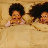 Hoeslaken Bamboe Okergeel (180×210×30) / Coco & Cici