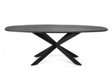 Eettafel Axis Noir Oval Zwart 230 cm /Profurn